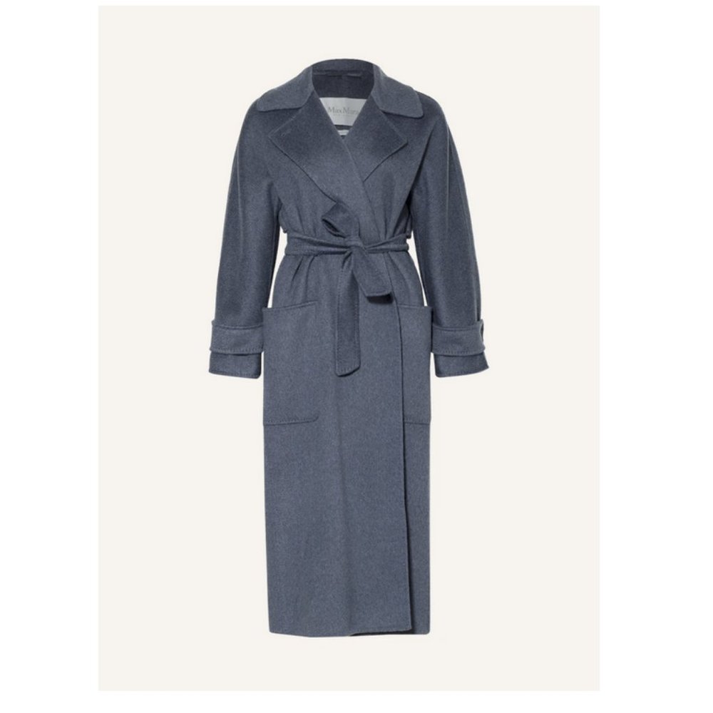 NWT Max Mara Feluca Cashmere Coat, Size 2 Heather Blue Jeans
